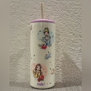 Zak! Disney Princess Insulated Travel Tumbler with Lid and Straw NWT